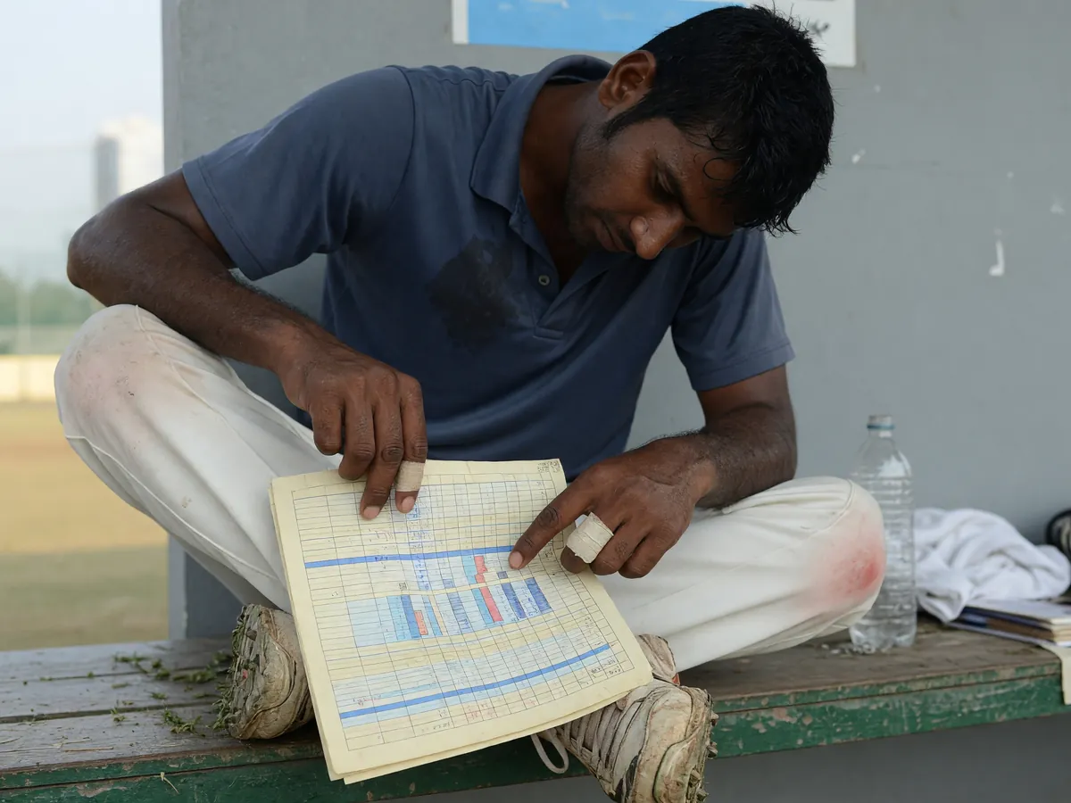 Editorial photograph of an analyst inspecting an APK file source on a laptop screen in soft daylight